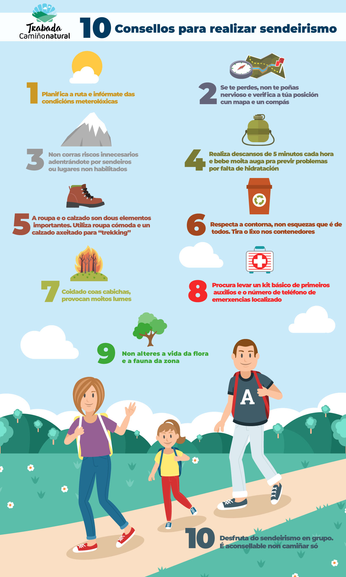 10 consellos para realizar sendeirismo